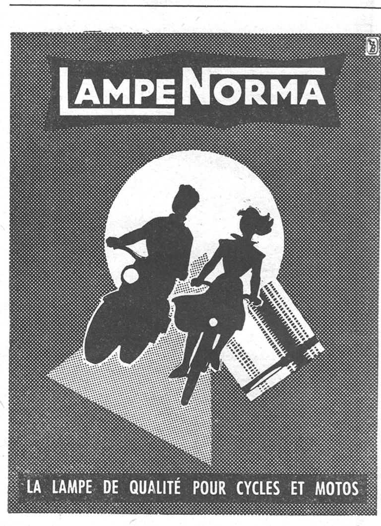 Norma December 1957 Advertisement — The Quality Lamp for Cycles and Motorcycles — page 1 of 1