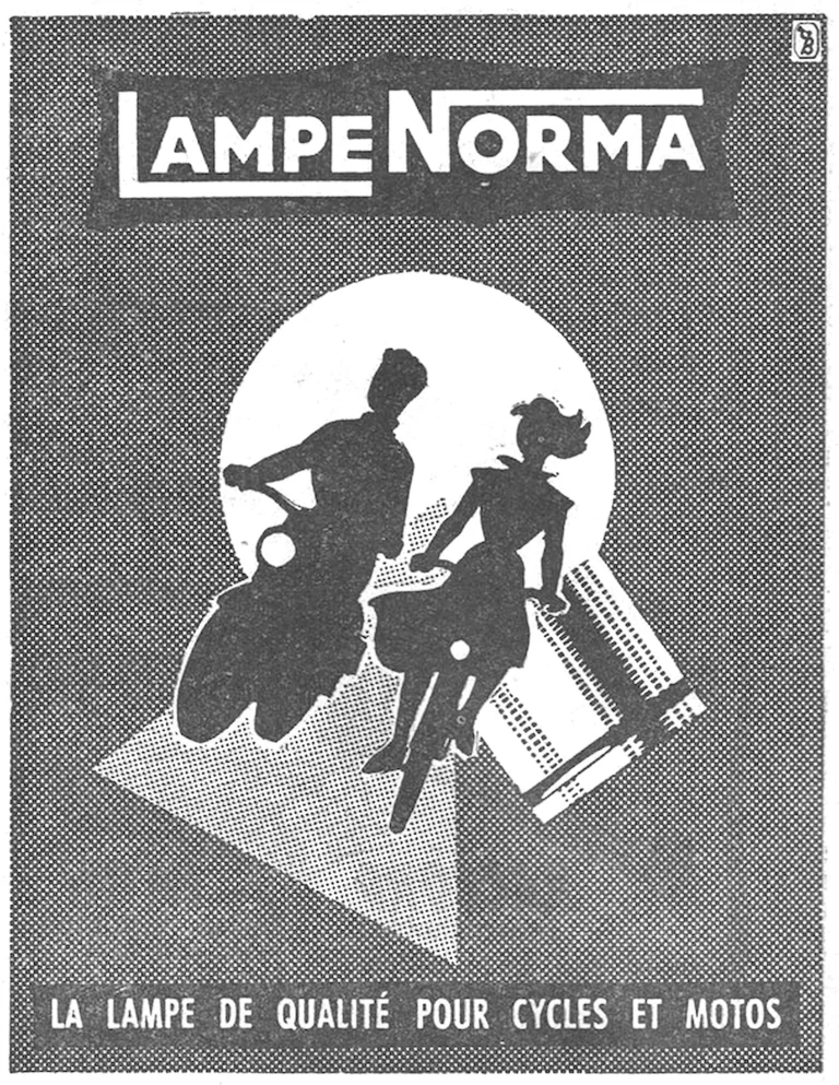 Norma 1957 Advertisement — The Quality Lamp for Cycles and Motorcycles — page 1 of 1