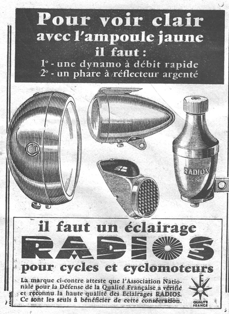 Radios January 1957 Advertisement — To See Clearly, the Yellow Bulb — page 1 of 1