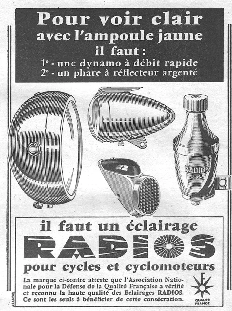 Radios February 1957 Advertisement — To See Clearly, the Yellow Bulb — page 1 of 1