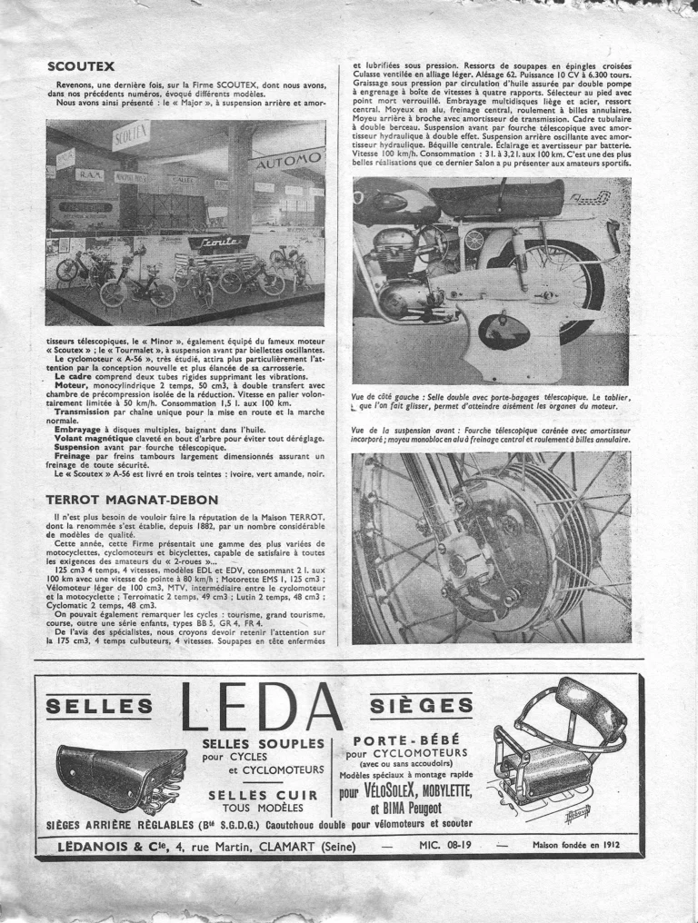 Remarqué au Salon — L'Officiel du cycle, 23 November 1957, Boudier, Gitane, Helyett, Manurhin and Others — page 3 of 3