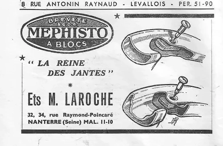 Mephisto 1957 Advertisement — La Reine des Jantes, Ets M. Laroche — page 1 of 1