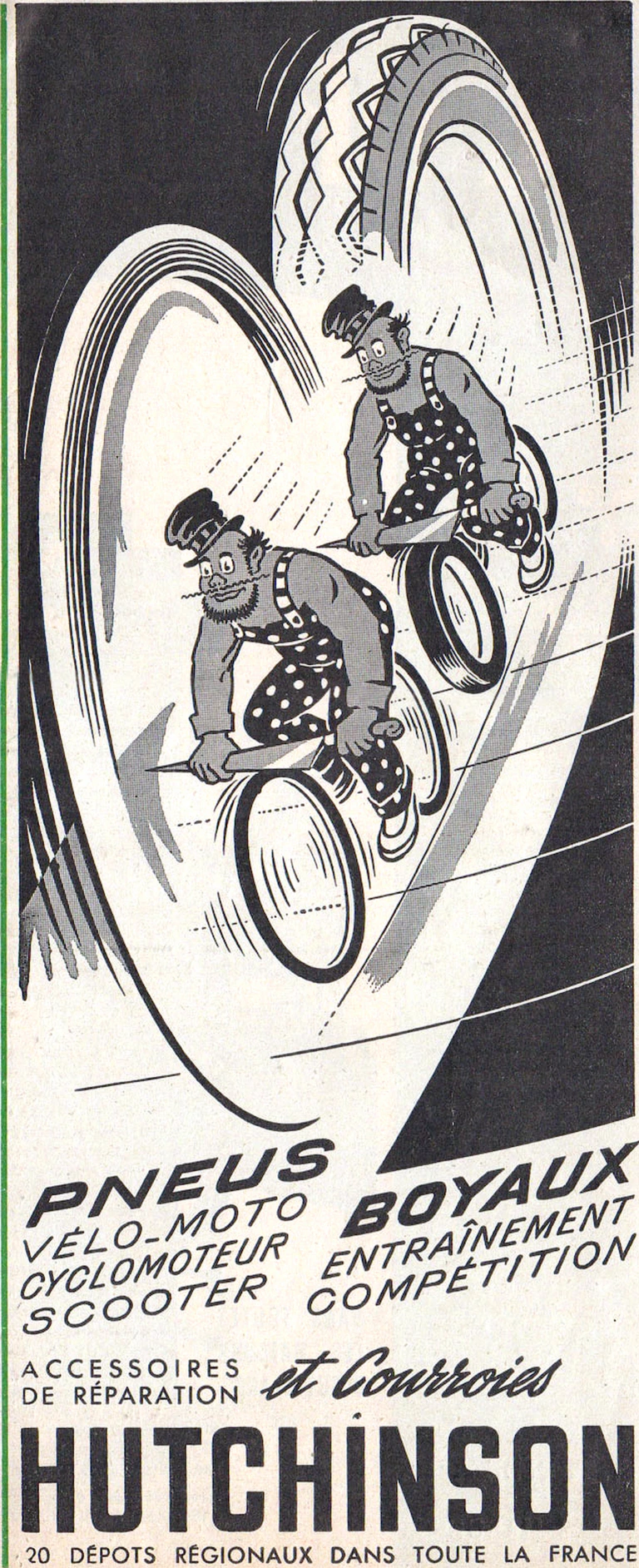 Hutchinson September 1959 Advertisement — Tires and Tubulars for Training and Racing — page 1 of 1