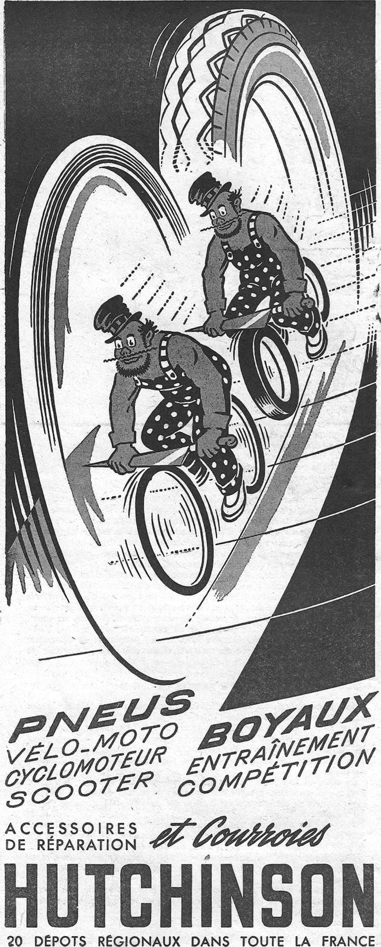 Hutchinson 1959 Advertisement — Tires and Tubulars for Training and Racing — page 1 of 1