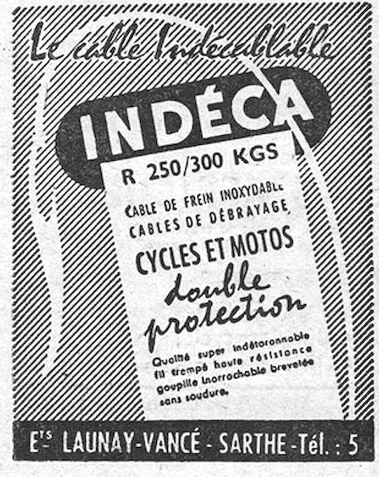 Indéca 1959 Advertisement — The Unravelable Cable, Double Protection — page 1 of 1
