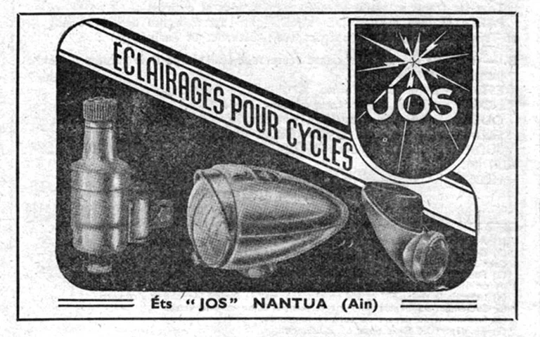 JOS 1959 Advertisement — Lighting for Cycles, Nantua — page 1 of 1