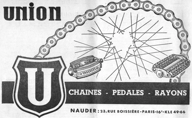 Union 1959 Advertisement — Chains, Pedals and Spokes, from Nauder — page 1 of 1