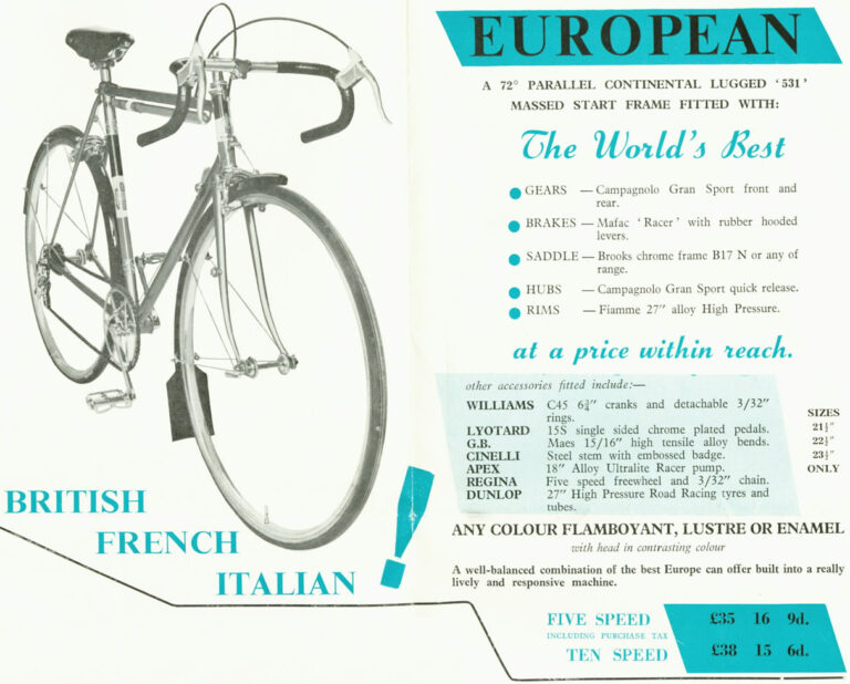 Claud Butler 1961 Catalog — The Coureur, Challenge, European, Cordon Bleu and Olympic, from C. B. Cycles — page 5 of 8