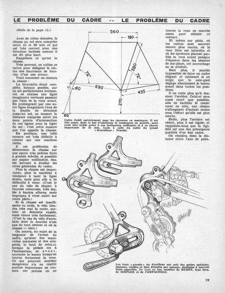 Un des principaux problèmes de la construction du cycle de course : le cadre — Le Cycle, January 1964, by Daniel Rebour — page 4 of 12