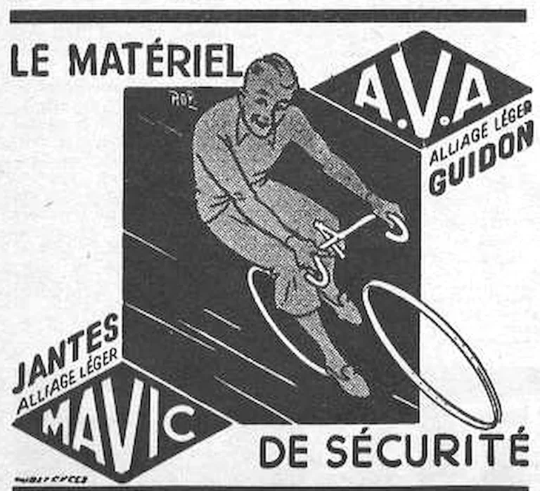 Mavic January 1964 Advertisement — A.V.A. Bars and Mavic Safety Rims — page 1 of 1