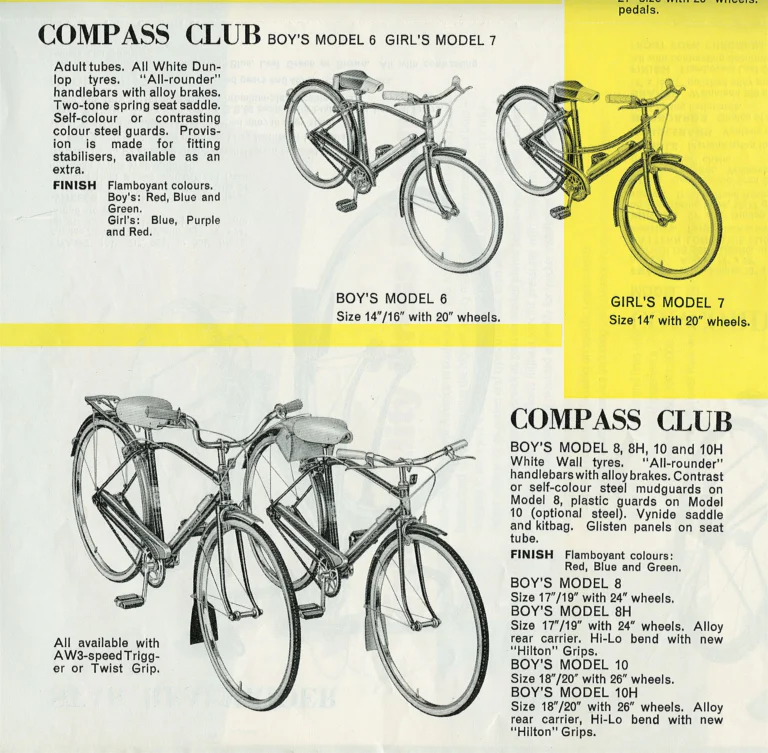 Dawes Catalog of about 1964 — Get Your Pleasure out of Dawes: the Concorde, Red Feather, Galaxy, Debonair, Realmrider, Compass Club and the Kingpin — page 12 of 15