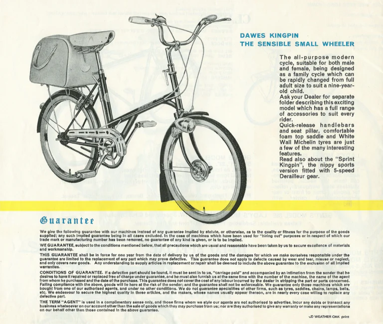 Dawes Catalog of about 1964 — Get Your Pleasure out of Dawes: the Concorde, Red Feather, Galaxy, Debonair, Realmrider, Compass Club and the Kingpin — page 15 of 15