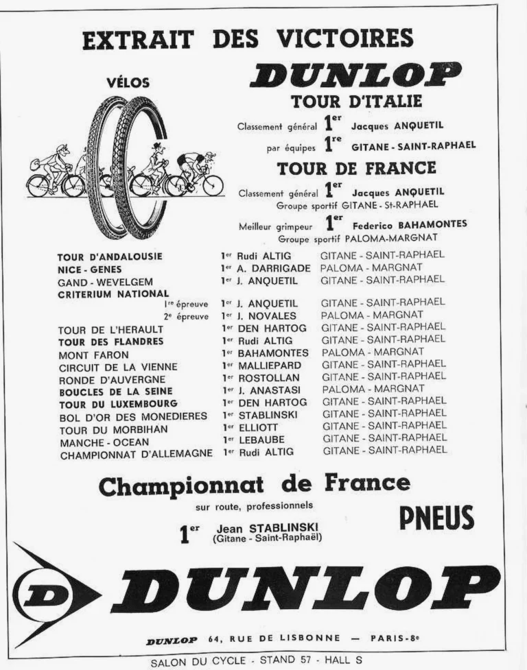 Dunlop 1964 Advertisement — An Extract of Dunlop's Victories — page 1 of 1