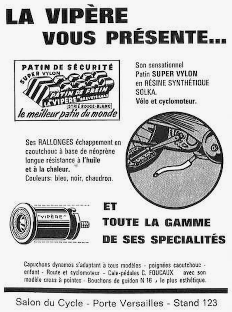 La Vipère 1964 Advertisement — The Super Vylon Brake Block — page 1 of 1