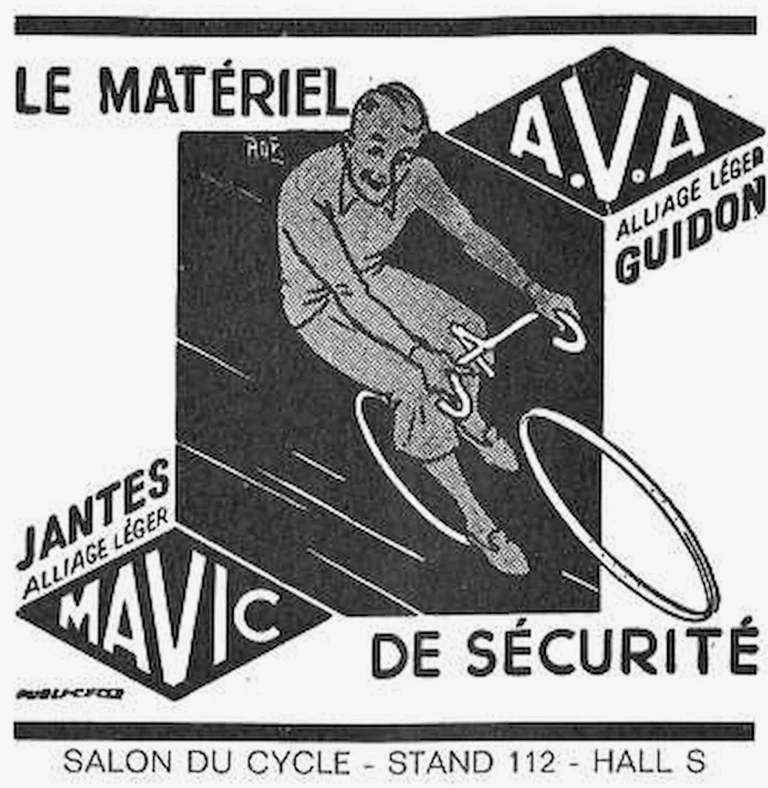 Mavic 1964 Advertisement — A.V.A. Bars and Mavic Safety Rims — page 1 of 1