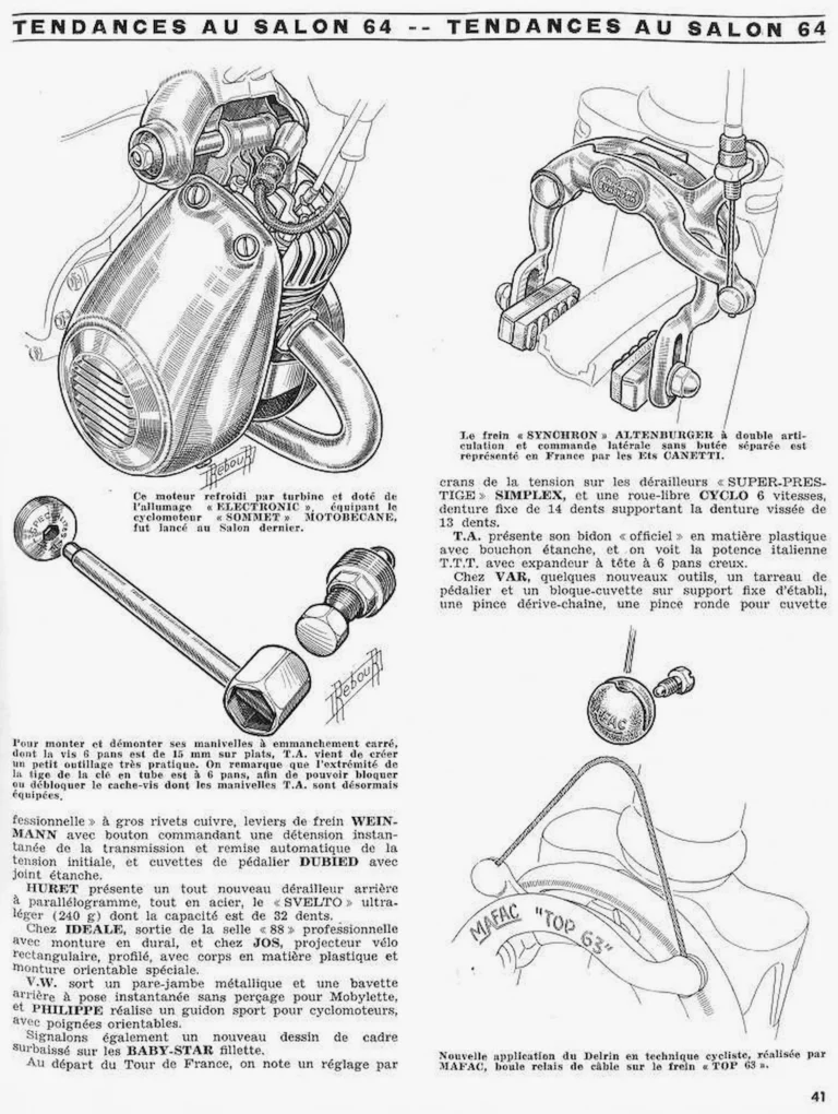 Les principales nouveautés au Salon 1964 — Le Cycle, October 1964, by Daniel Rebour — page 8 of 15