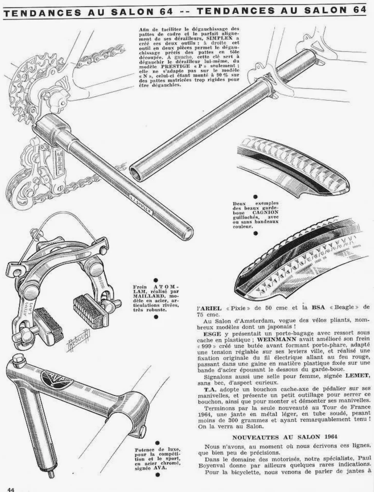 Les principales nouveautés au Salon 1964 — Le Cycle, October 1964, by Daniel Rebour — page 11 of 15