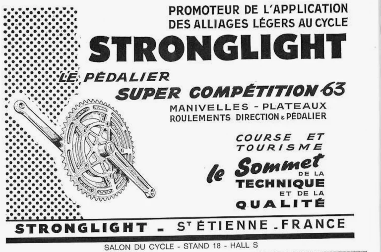 Stronglight 1964 Advertisement — The Super Compétition 63 Chainset — page 1 of 1