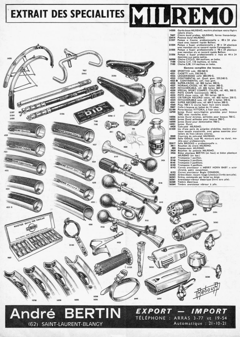 André Bertin 1966 Advertisement — Milremo Specialties — page 1 of 1