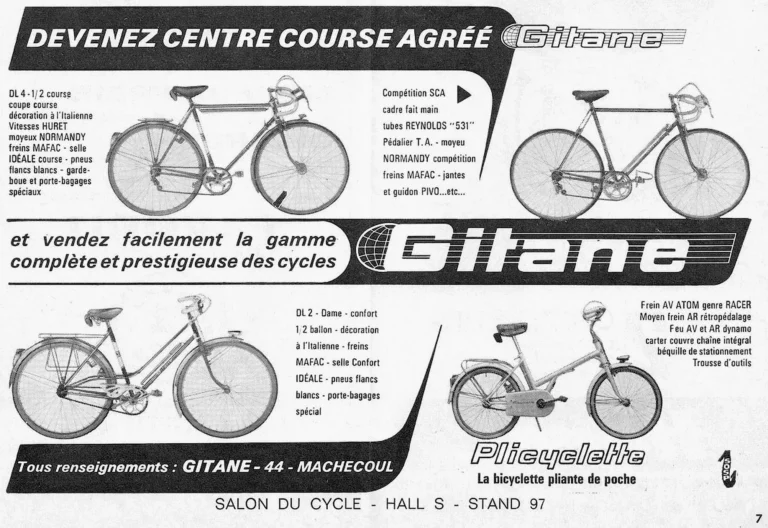 Gitane 1966 Advertisement — Become an Approved Racing Center — page 1 of 1