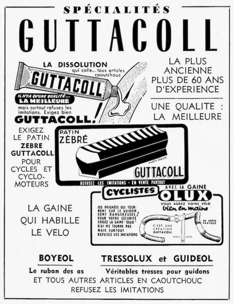 Guttacoll 1966 Advertisement — Dissolution, Bar Tape and Grips — page 1 of 1