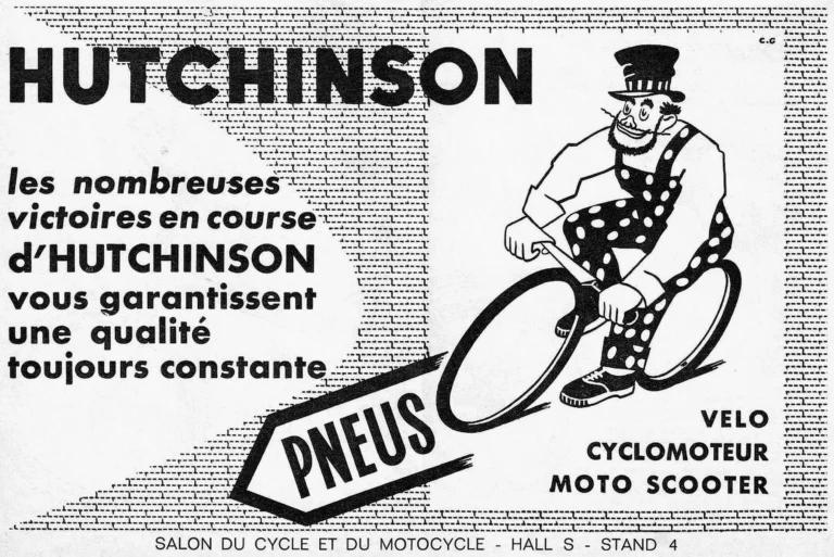 Hutchinson 1966 Advertisement — Tires for Bicycles, Mopeds and Motorcycles — page 1 of 1