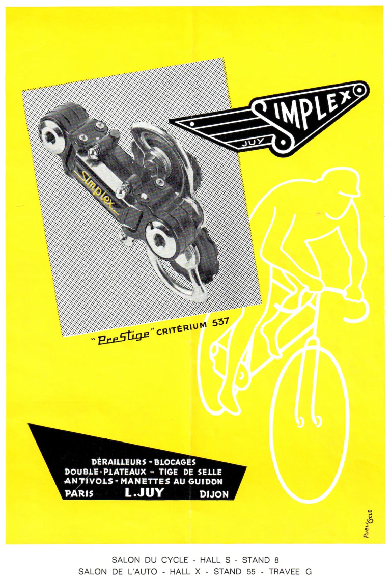 Simplex 1966 Advertisement — The Prestige Critérium 537 Derailleur — page 1 of 1