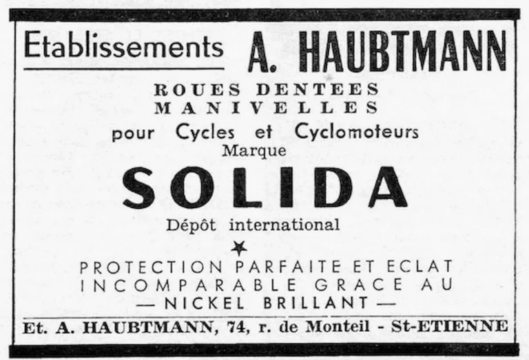 Solida 1966 Advertisement — Chainrings and Cranks — page 1 of 1