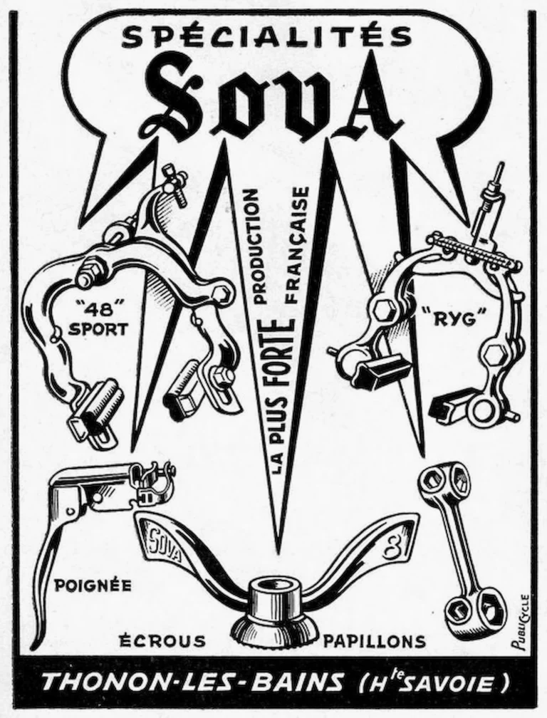 Sova 1966 Advertisement — Brakes, Levers and Wing Nuts — page 1 of 1