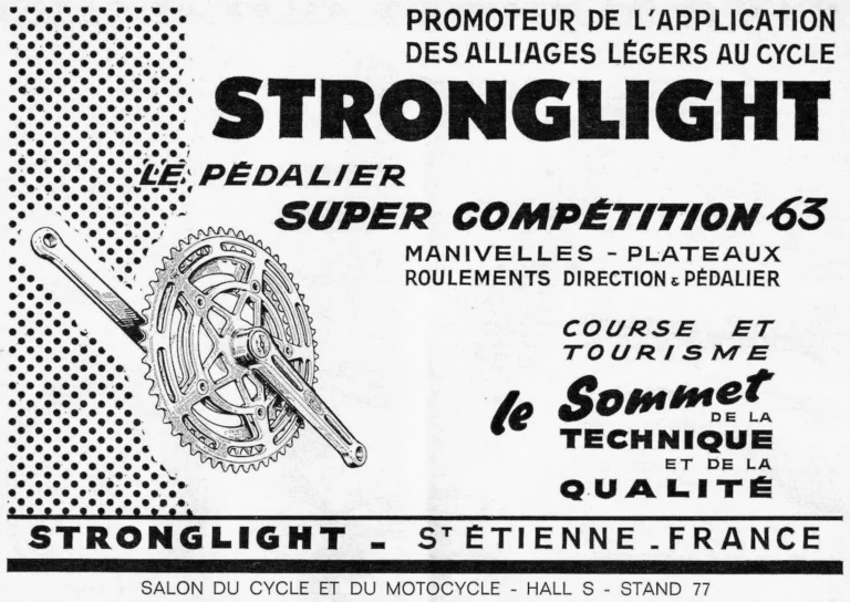 Stronglight 1966 Advertisement — The Super Compétition 63 Chainset — page 1 of 1
