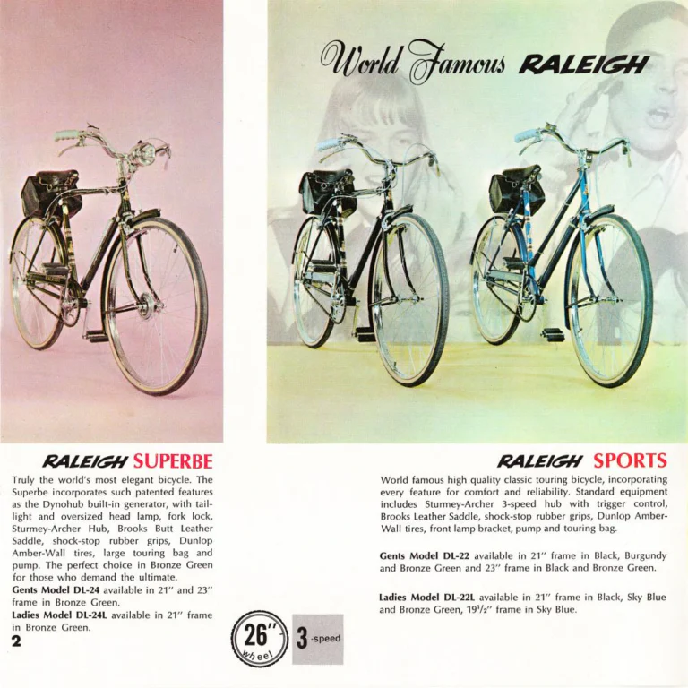 Raleigh 1967 Catalog — The World's Finest Bicycles Made in England (United States) — page 2 of 8