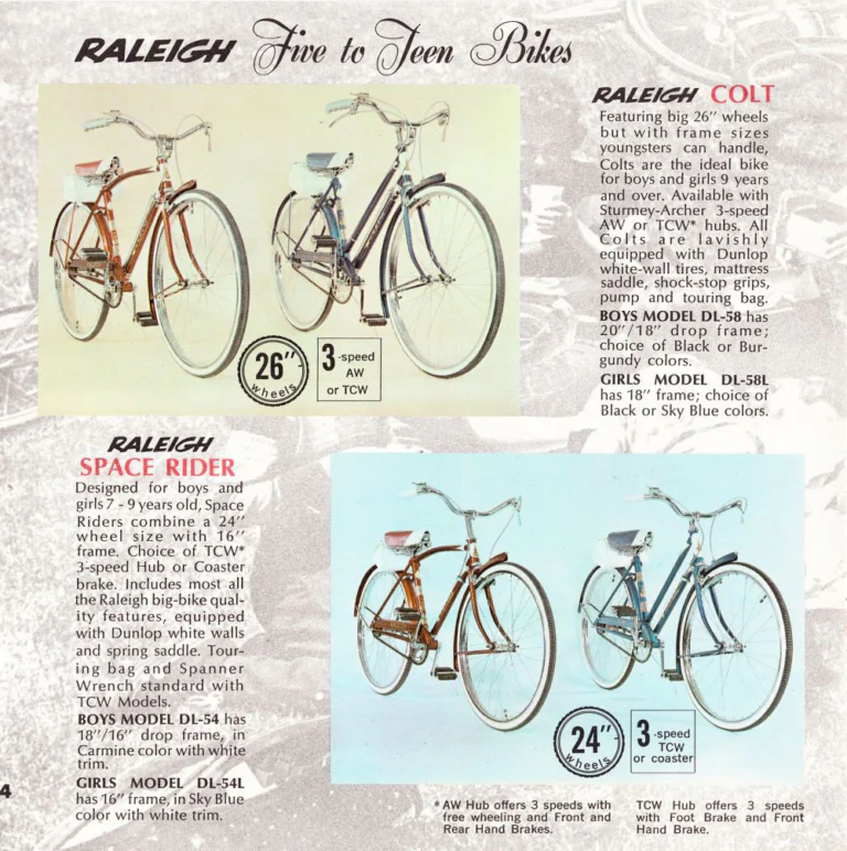 Raleigh 1967 Catalog — The World's Finest Bicycles Made in England (United States) — page 4 of 8