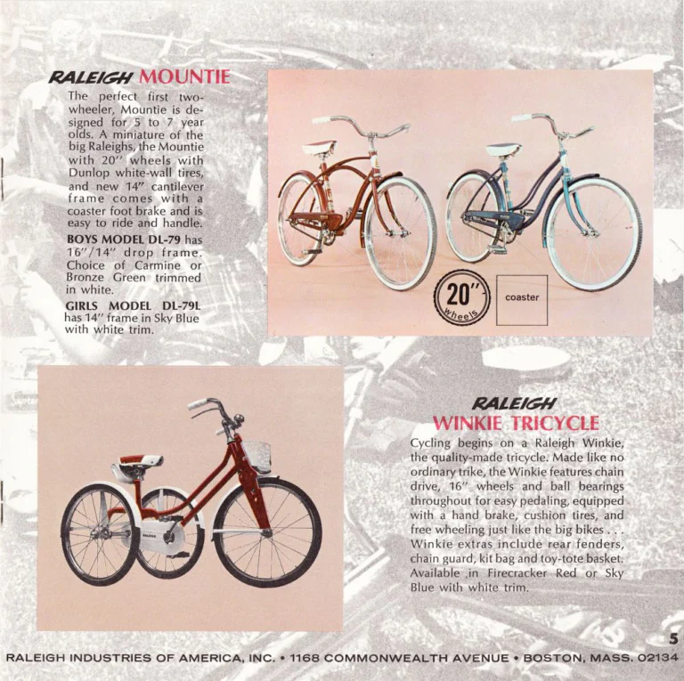 Raleigh 1967 Catalog — The World's Finest Bicycles Made in England (United States) — page 5 of 8