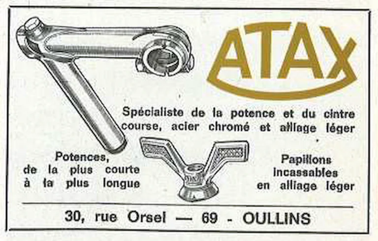 Atax 1971 Advertisement — Stems and Handlebars, Oullins — page 1 of 1