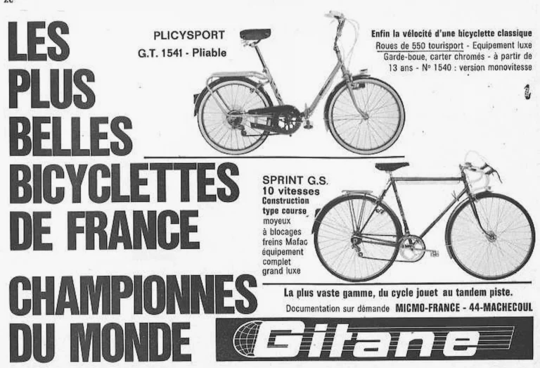 Gitane 1971 Advertisement — The Finest Bicycles in France — page 1 of 1