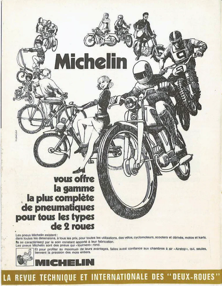 Michelin 1971 Advertisement — Tires for Every Kind of Two-Wheeler — page 1 of 1