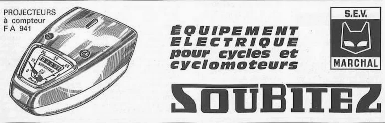 Soubitez 1971 Advertisement — Electrical Equipment for Cycles and Mopeds — page 1 of 1