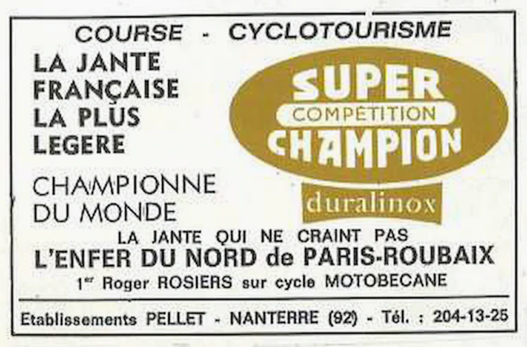 Super Champion 1971 Advertisement — The Lightest French Rim — page 1 of 1