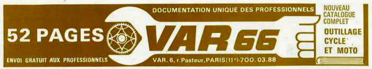 VAR 1971 Advertisement — The 52-Page VAR 66 Catalog — page 1 of 1