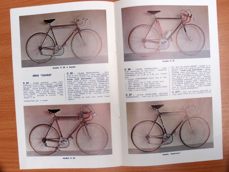 André Bertin March 1972 Catalog — Catalogue Cycles, the Bertin Range from Children's and Ladies' Bicycles to Touring, Racing and Folding Models — page 5 of 6