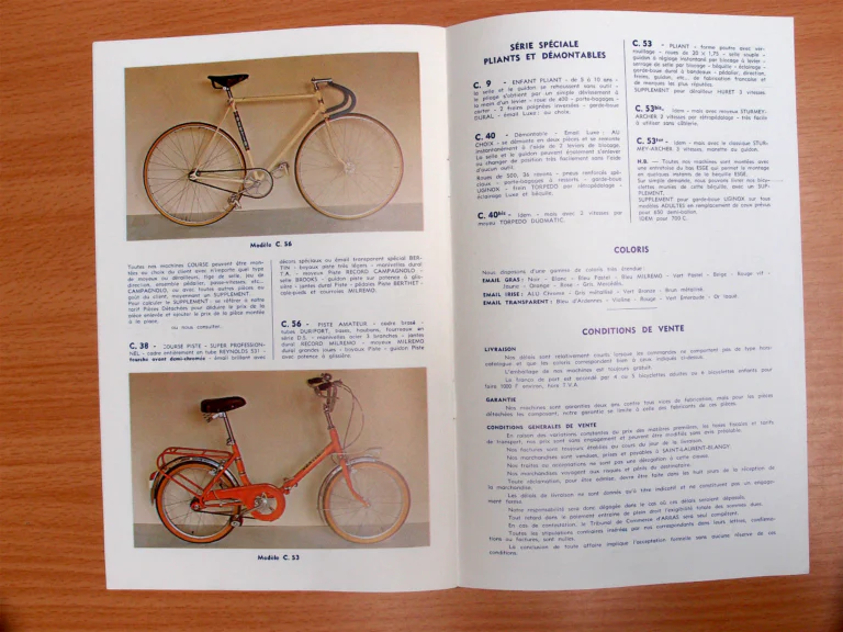 André Bertin March 1972 Catalog — Catalogue Cycles, the Bertin Range from Children's and Ladies' Bicycles to Touring, Racing and Folding Models — page 6 of 6