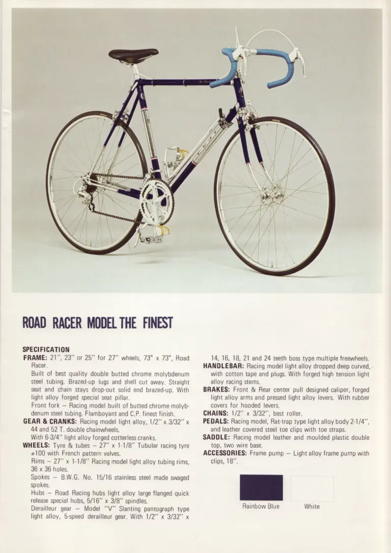 Fuji 1973 Catalog — The Newest, The Finest, S10-S, S10-SL and Track Racer TS — page 3 of 8