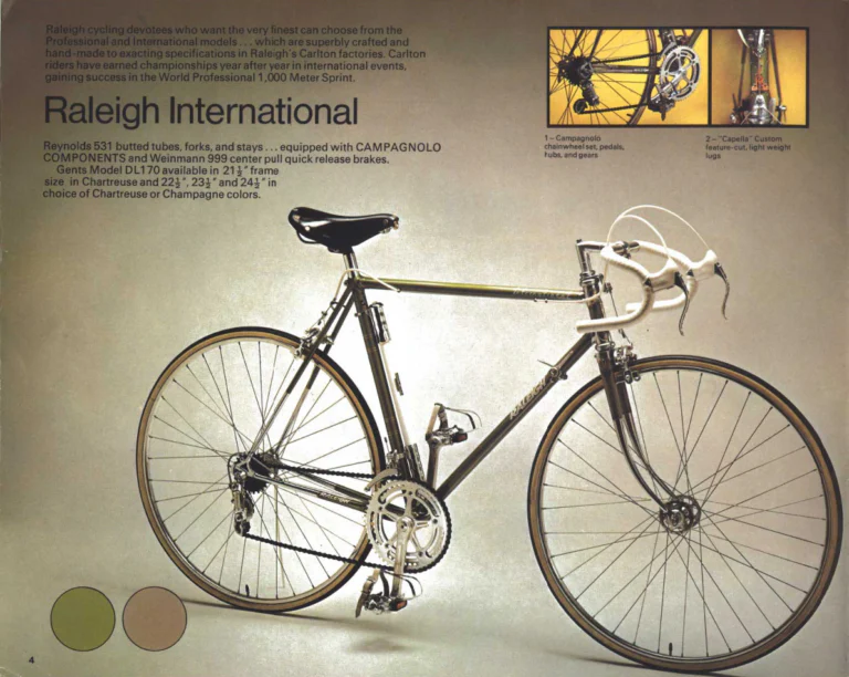 Raleigh 1973 Catalog — Professional Mk. IV to Super Course (United States) — page 4 of 11