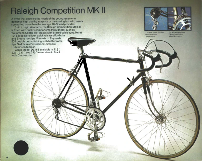 Raleigh 1973 Catalog — Professional Mk. IV to Super Course (United States) — page 6 of 11