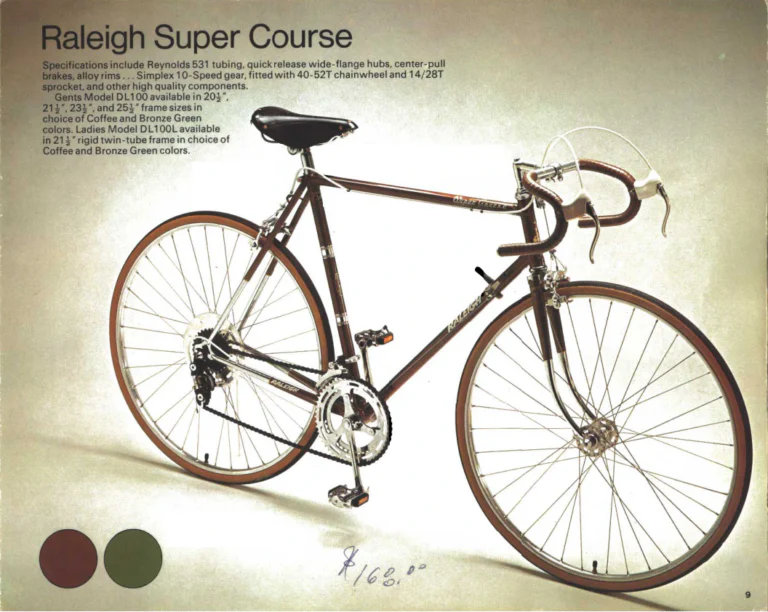 Raleigh 1973 Catalog — Professional Mk. IV to Super Course (United States) — page 9 of 11