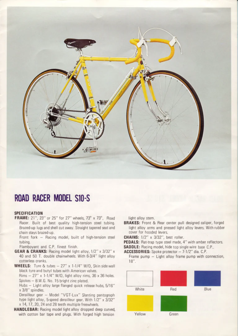 Fuji 1974 Catalog — No. 4 Edition: The Newest, The Ace, The Finest, S10-S, S10-SL, Tourer, S-5L and S-3 — page 5 of 12
