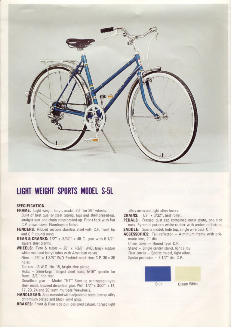 Fuji 1974 Catalog — No. 4 Edition: The Newest, The Ace, The Finest, S10-S, S10-SL, Tourer, S-5L and S-3 — page 8 of 12