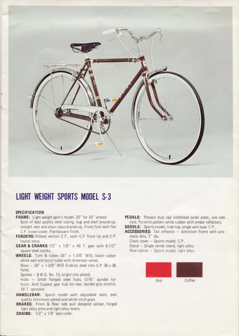 Fuji 1974 Catalog — No. 4 Edition: The Newest, The Ace, The Finest, S10-S, S10-SL, Tourer, S-5L and S-3 — page 9 of 12