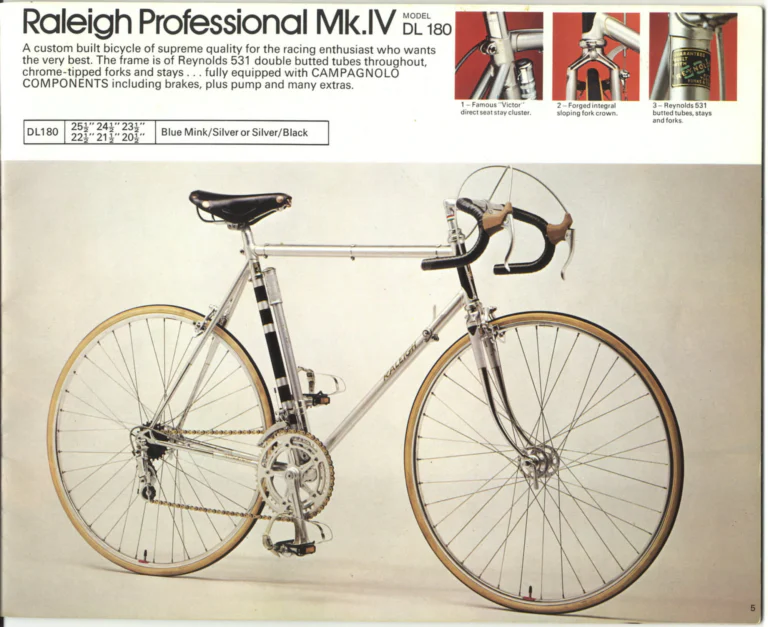 Raleigh 1974 Catalog — Lightweight Bicycles (United States) — page 5 of 25