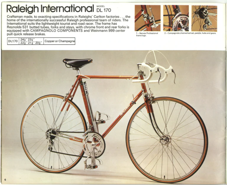Raleigh 1974 Catalog — Lightweight Bicycles (United States) — page 6 of 25